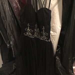 Betsy & Adam Tulle Halter Dress